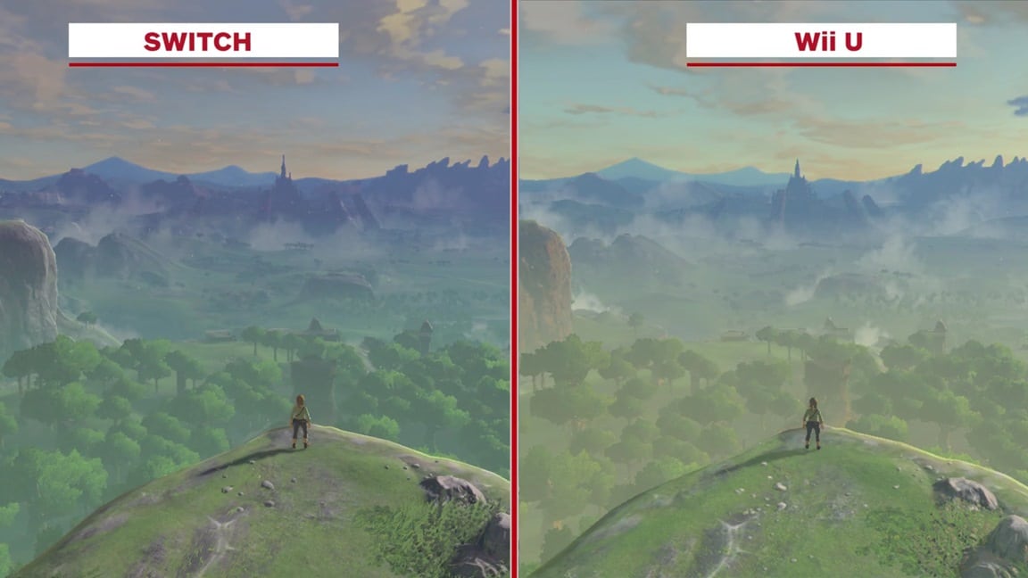 Comparación gráfica de Zelda Breath of the Wild Wii U vs Switch-GamersRD