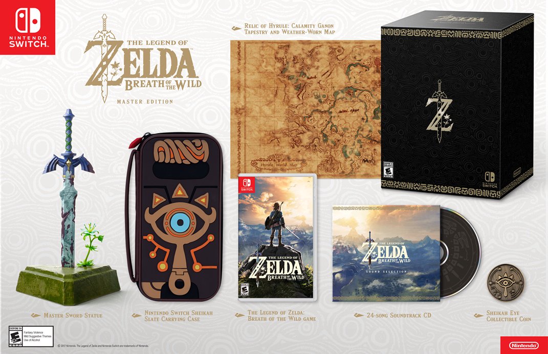 Mira la edición de coleccionista para The Legend of Zelda Breath of the Wild-GamersRD