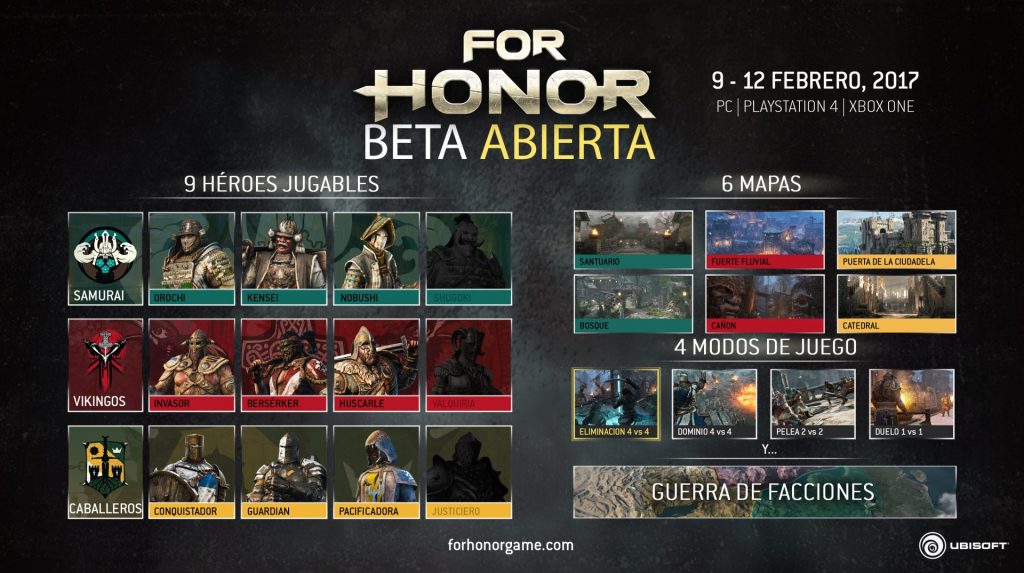 Honor Ubisoft confirma la beta abierta de For Honor-GamersRD