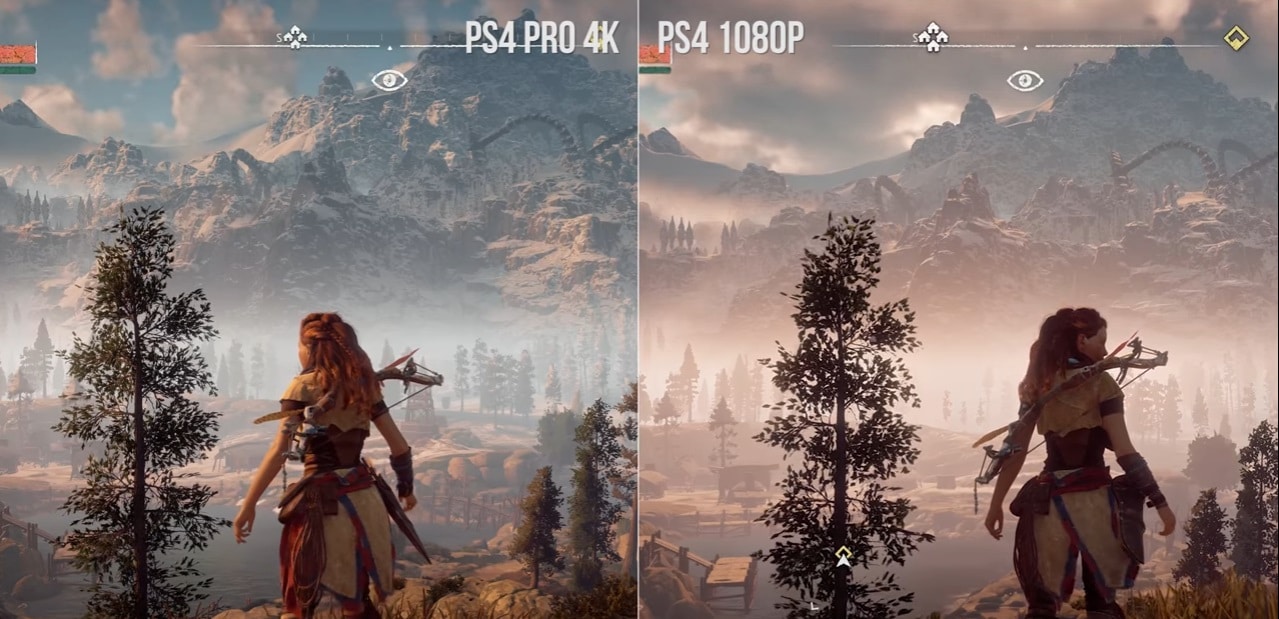 Mira la comparación de gráficos de Horizon Zero Dawn en PS4 vs PS4 Pro-GamersRd