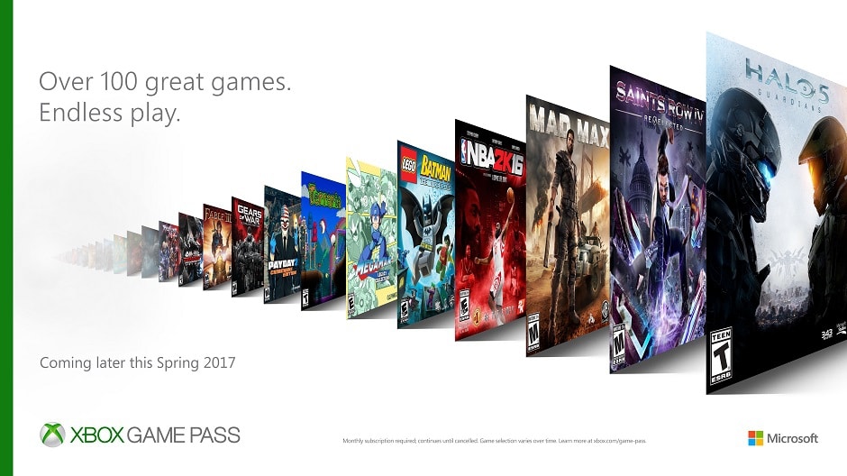 Xbox anuncia nuevo servicio de renta de videojuegos, Xbox Game Pass