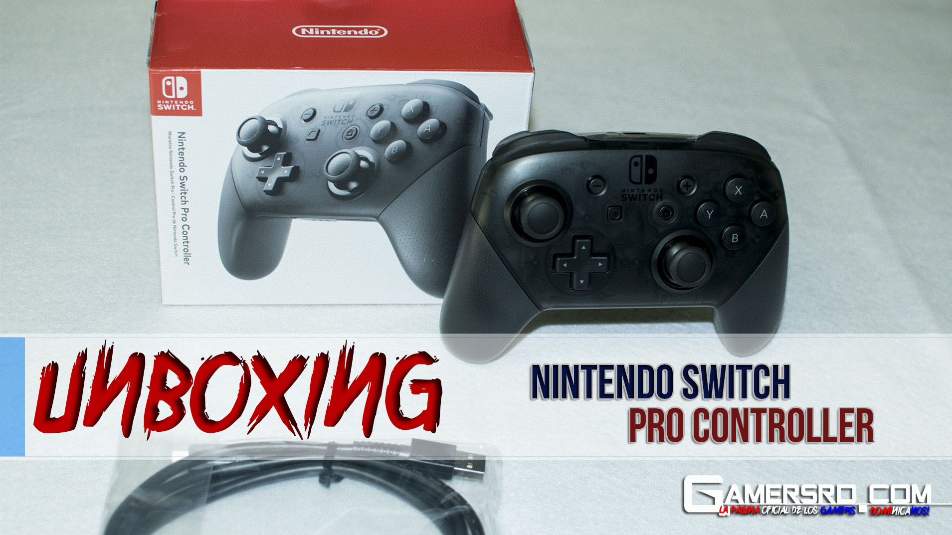 Unboxin Nintendo Switch Pro Controller GamersRD