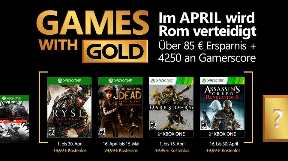 Se filtran los Games with Gold de abril