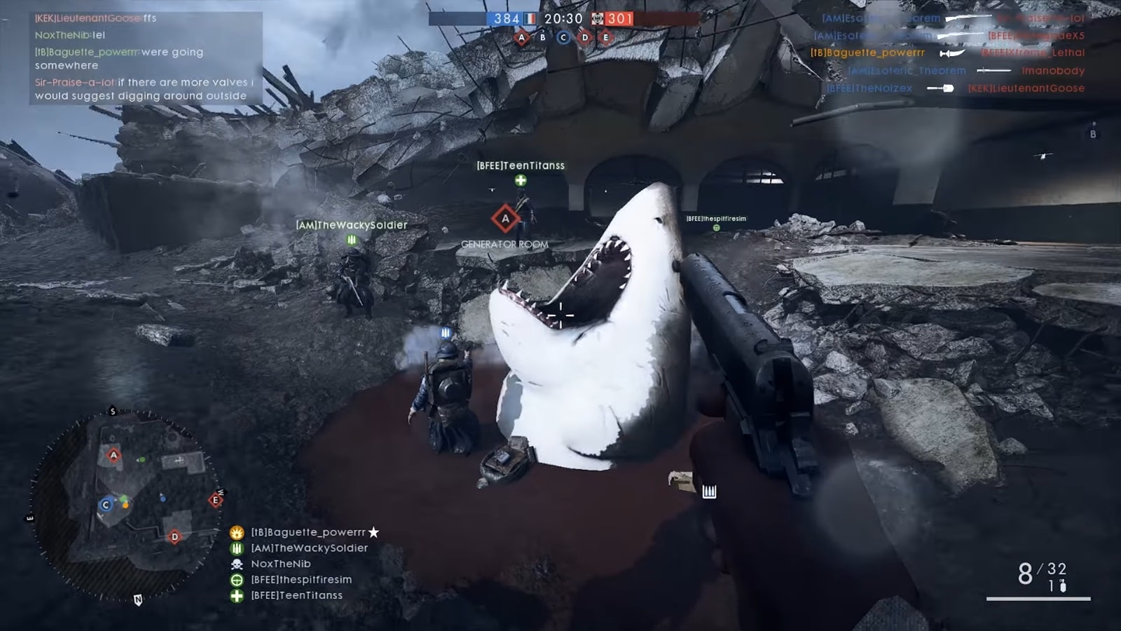 Encuentran un tiburón gigante en Battlefield 1-GamersRD