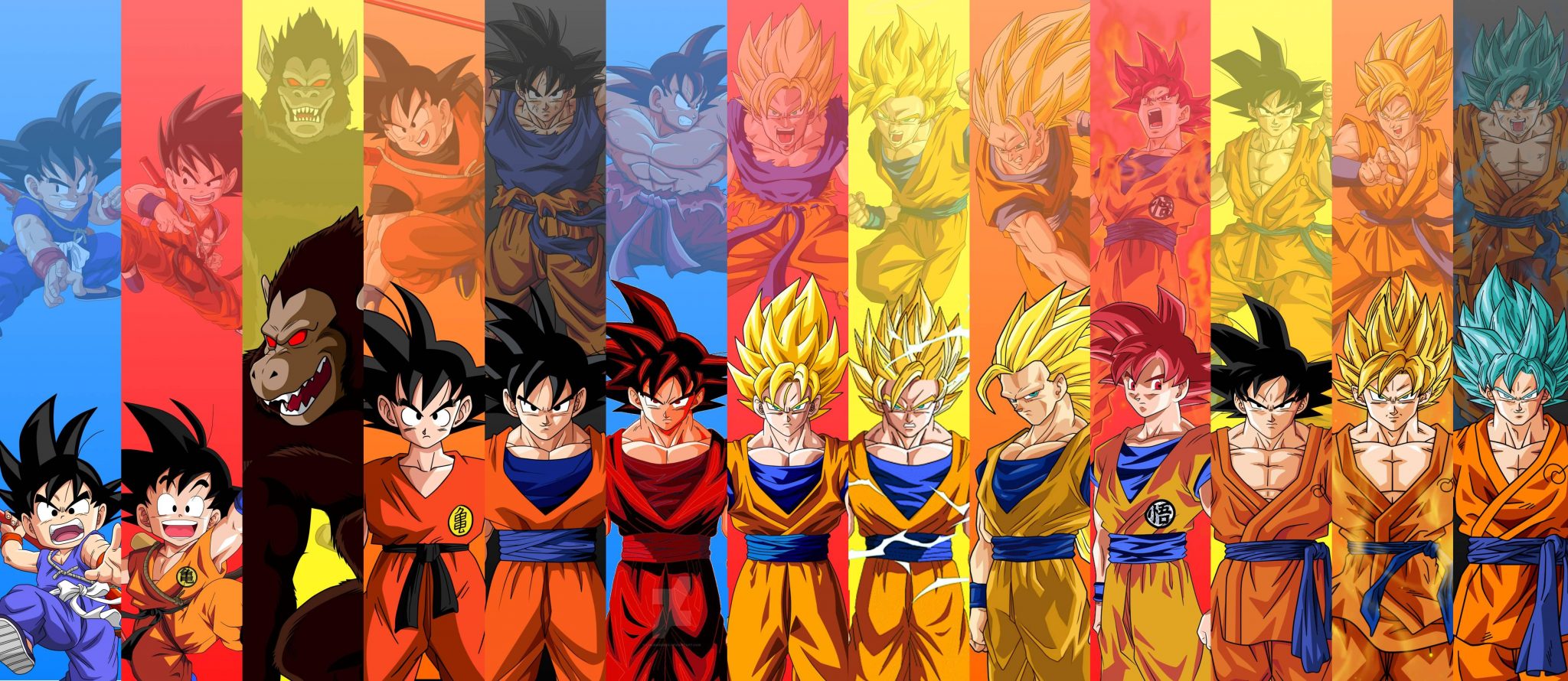 Estas son las 19 transformaciones de Goku en Dragon Ball
