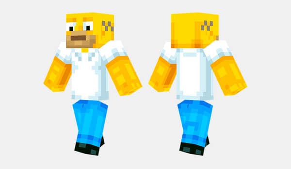 Homer Simpson Skin para Minecraft-gAMERSrd