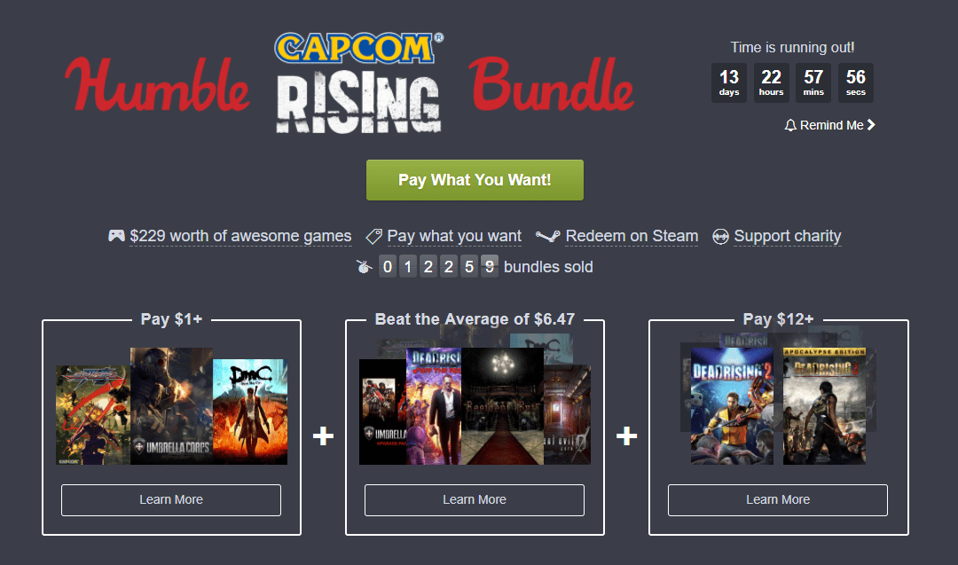 Humble Capcom Rising Bundle ofrece 10 títulos de Capcom por $ 12 GamersRD