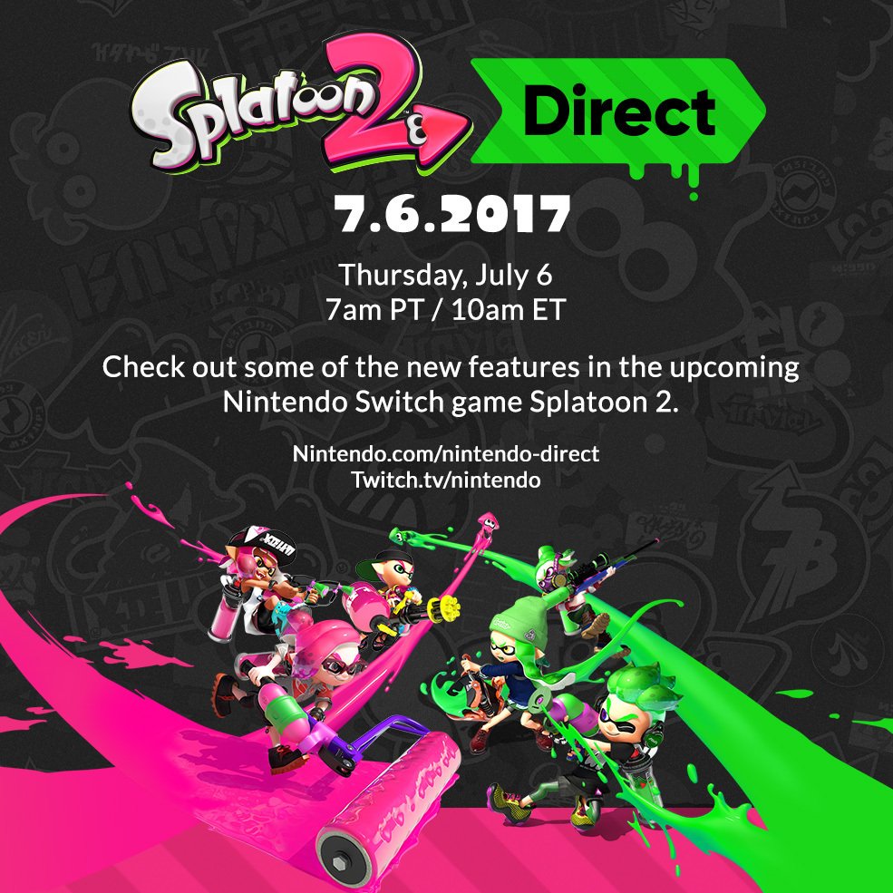 Nintendo confirma un Direct de Splatoon 2 para el 6 de julio