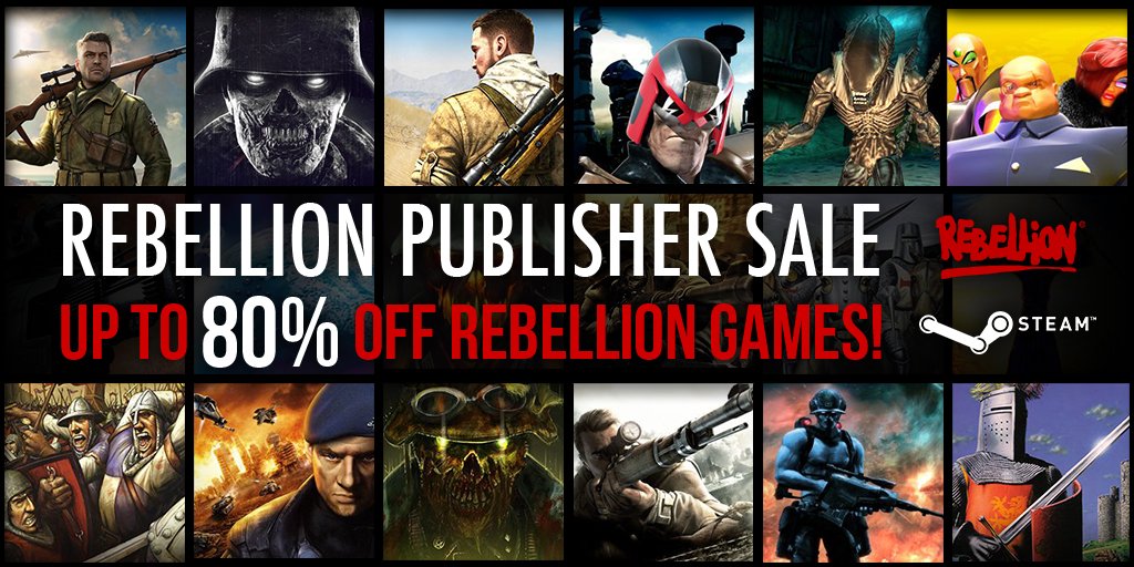 Títulos de Rebellion en venta de hasta 80% de descuento en Steam -gAMERSRd