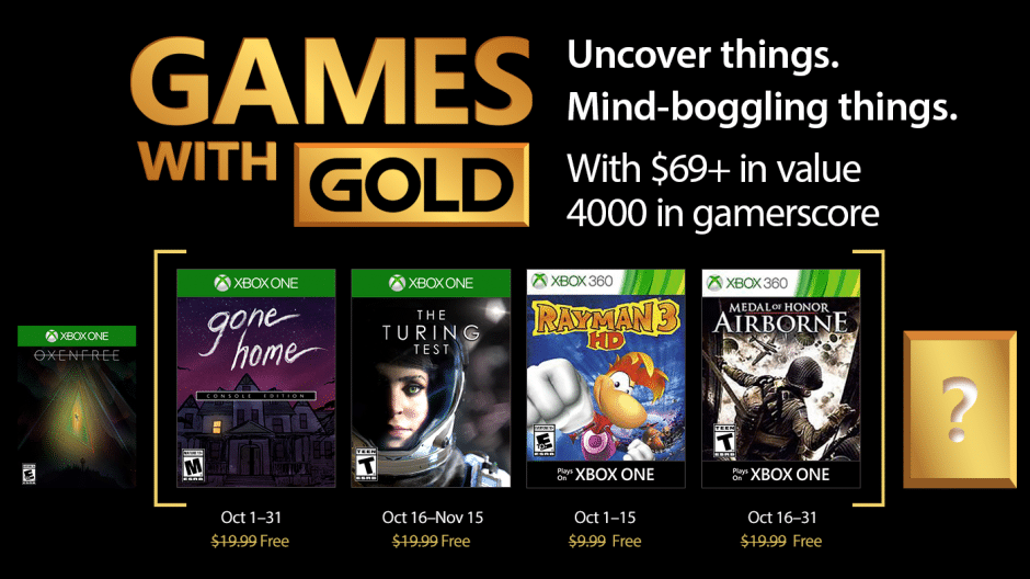 Xbox Live Games With Gold For October 2017-GamersD