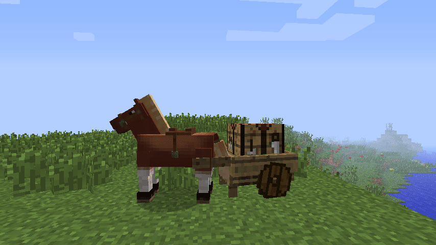 Horse Cart Mod-Minecraft-GamersRD