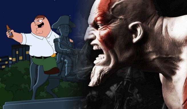 Family Guy y God of War GamersRD