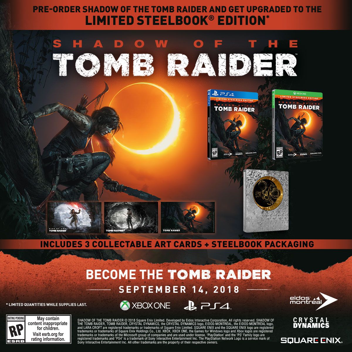 Revelan Shadow of the Tomb Raider Special Editions