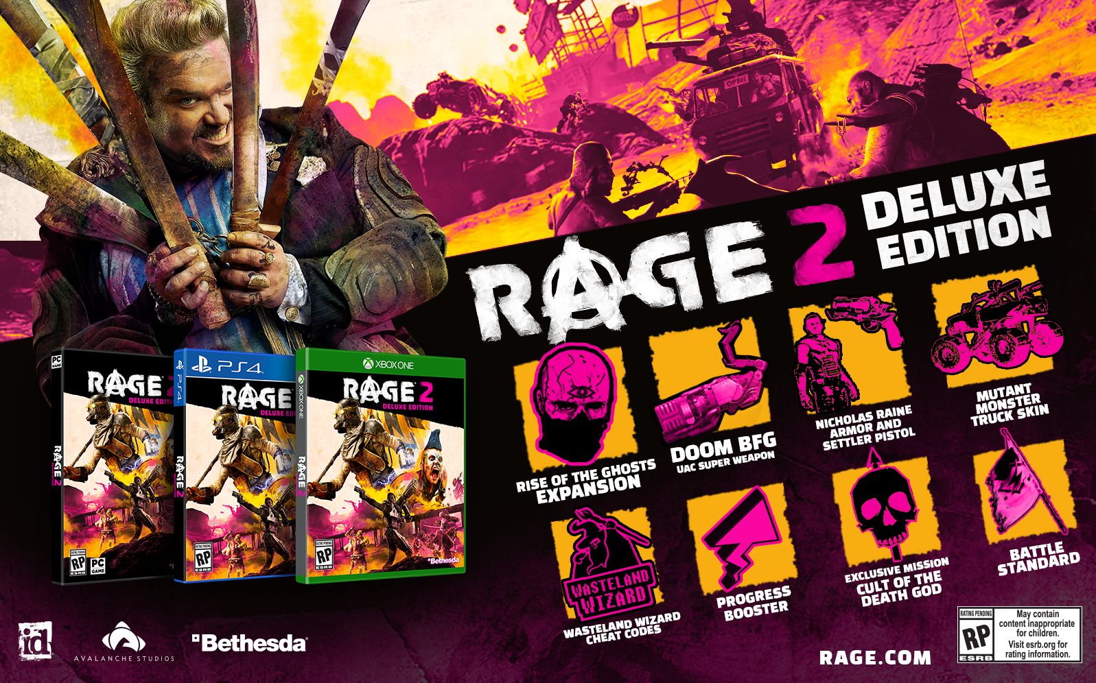 Rage 2 Collector Edition y Deluxe Edition anunciadas por Bethesda