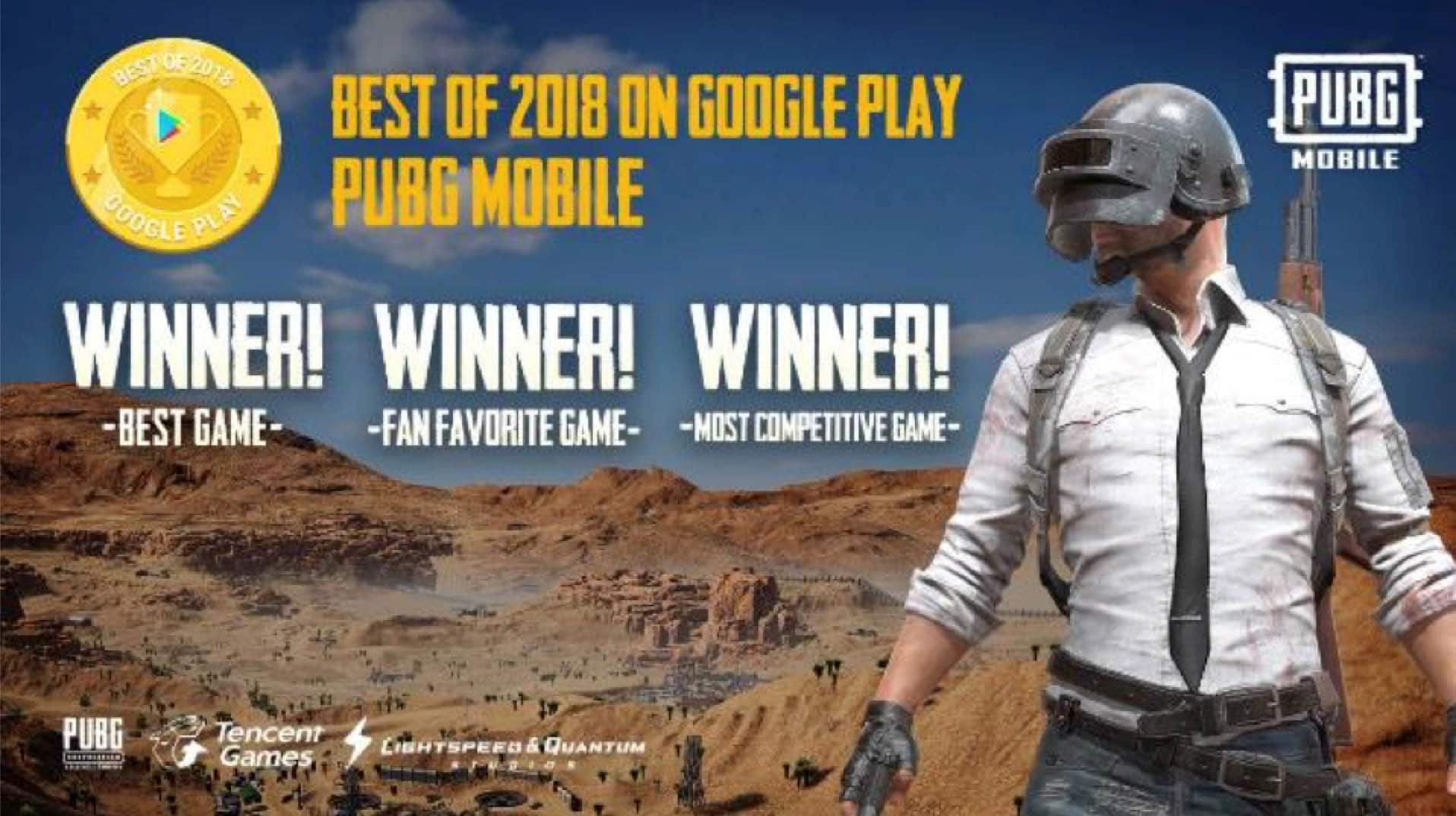 PUBG MOBILE -Google Play Awards - Best Game 2018-GamersRD