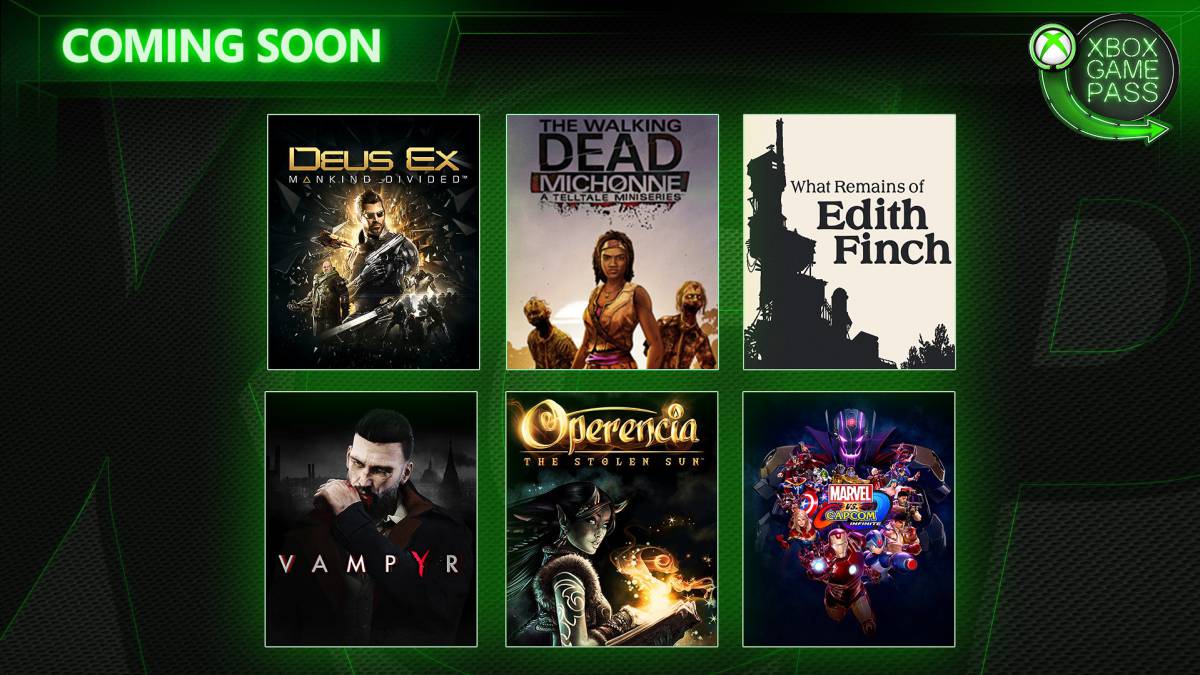 Deus Ex, Marvel vs Capcom Infinite y Vampyr llegarán a Xbox Game Pass