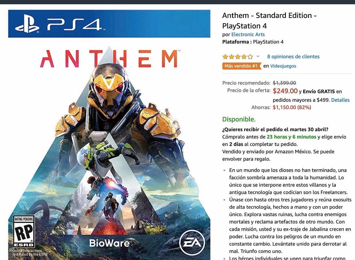 Anthem, BioWare, EA, PS4, Xbox One, PC, Capcom,