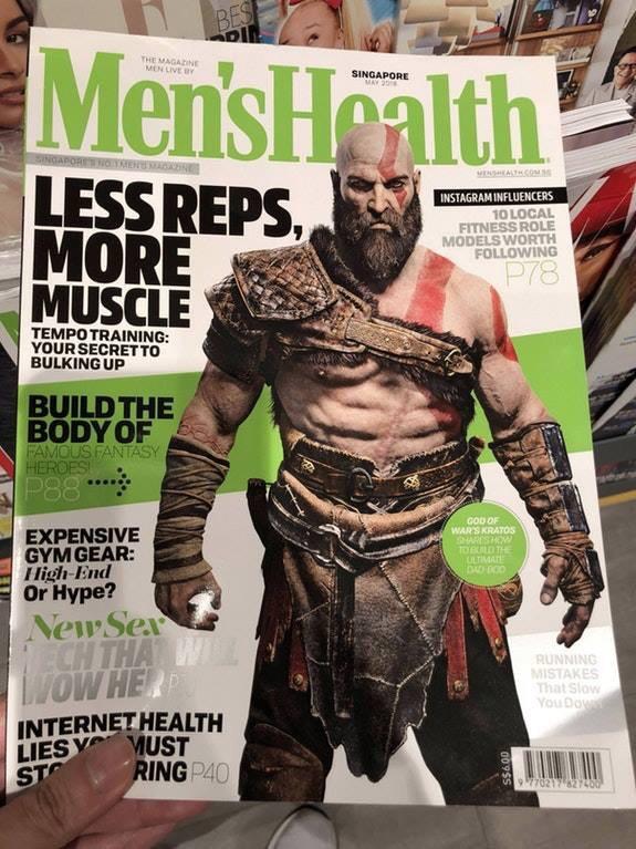Kratos aparece en la portada de la revista Men’s Health, GamersRD