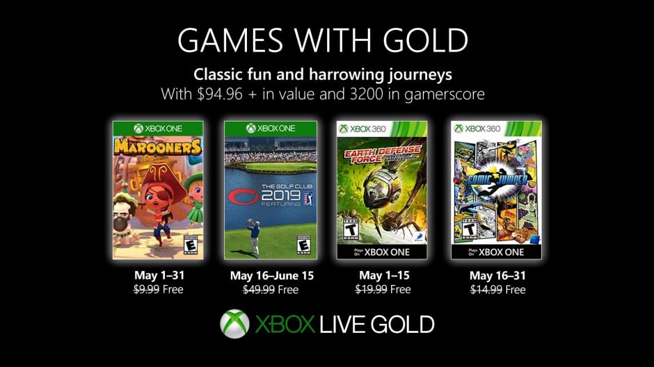 Xbox with Gold, May, Mayo , Xbox One, Xbox 360, GamersRD