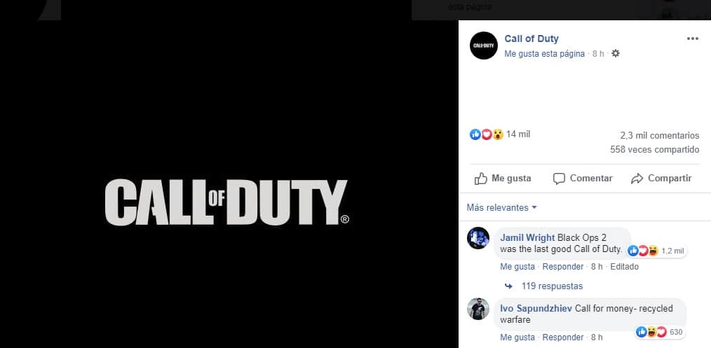El logo de Call of Duty en sus redes sociales se vuelve "oscuro"