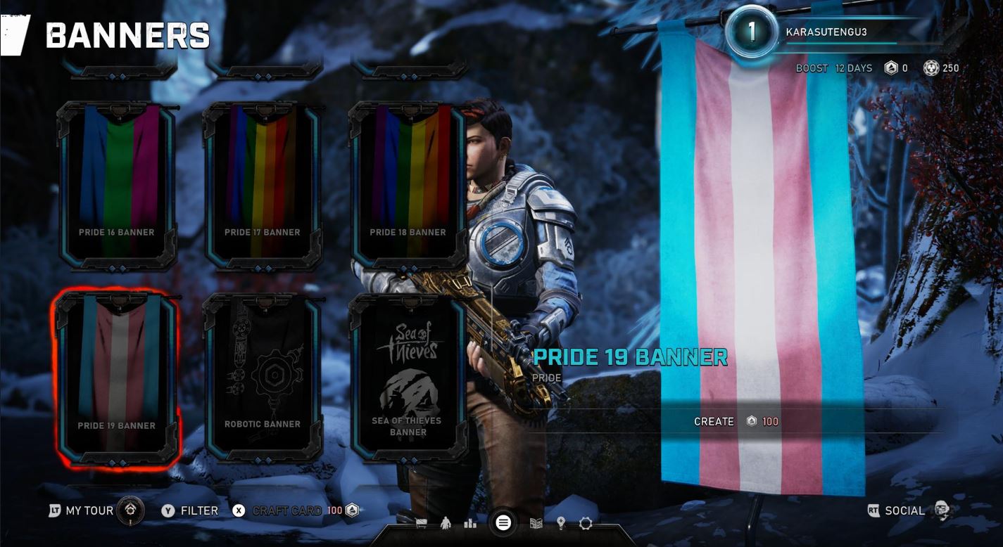 Gears 5, banderas , flag, banner , gay, LGTB, GamerSRD