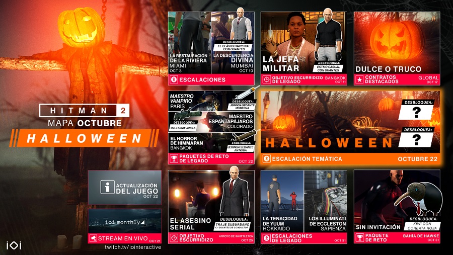 Warner Bros. Interactive Entertainment, IO Interactive, Hitman 2, Octubre, Halloween, GamerSRD