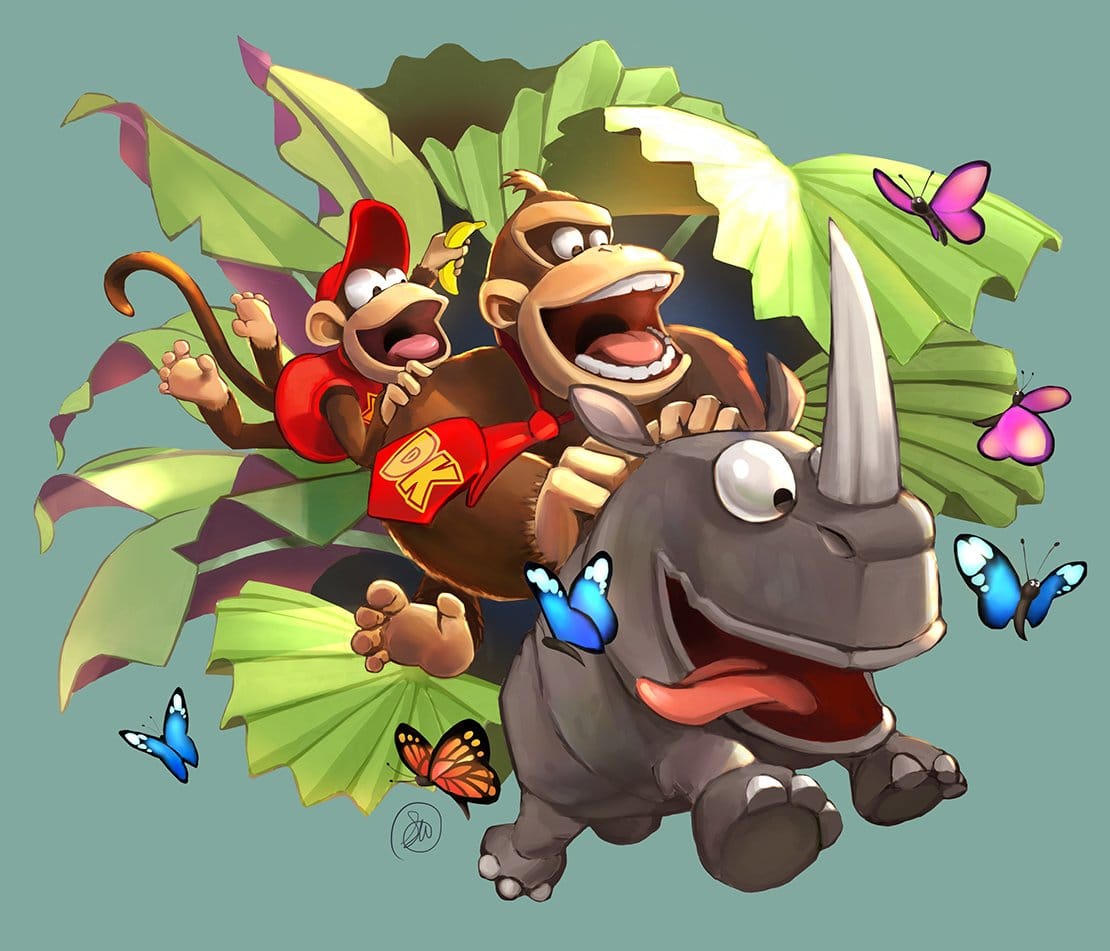 Donkey Kong Country celebra su 25 aniversario con una genial ilustración