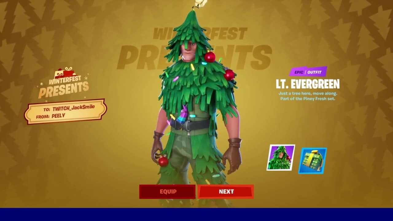 Cómo obtener el skin del árbol de Navidad en Fortnite