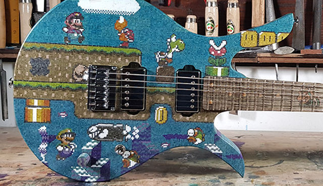 super-mario-world-pixel-guitar, Nintendo, GamersRD