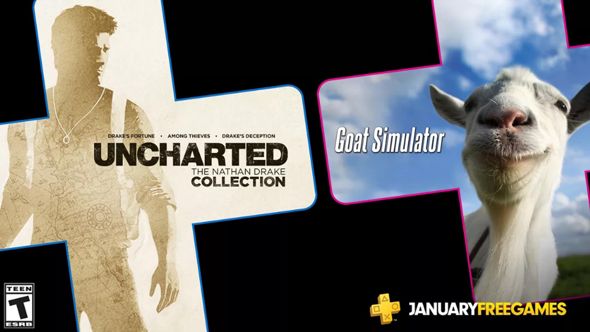 Uncharted: The Nathan Drake Collection y Goat Simulator gratis en PS Plus de enero