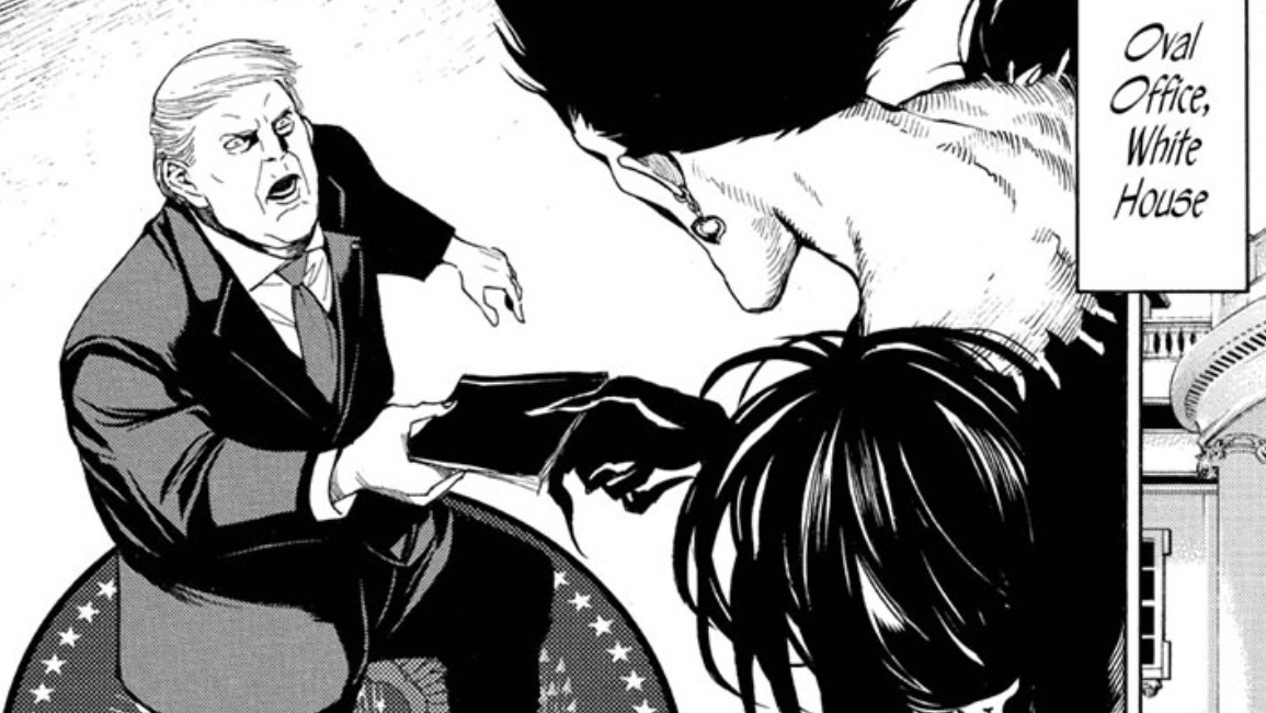 Donald Trump se apodera del Death Note el último one-shot del manga ,Never Complete, GamersRD
