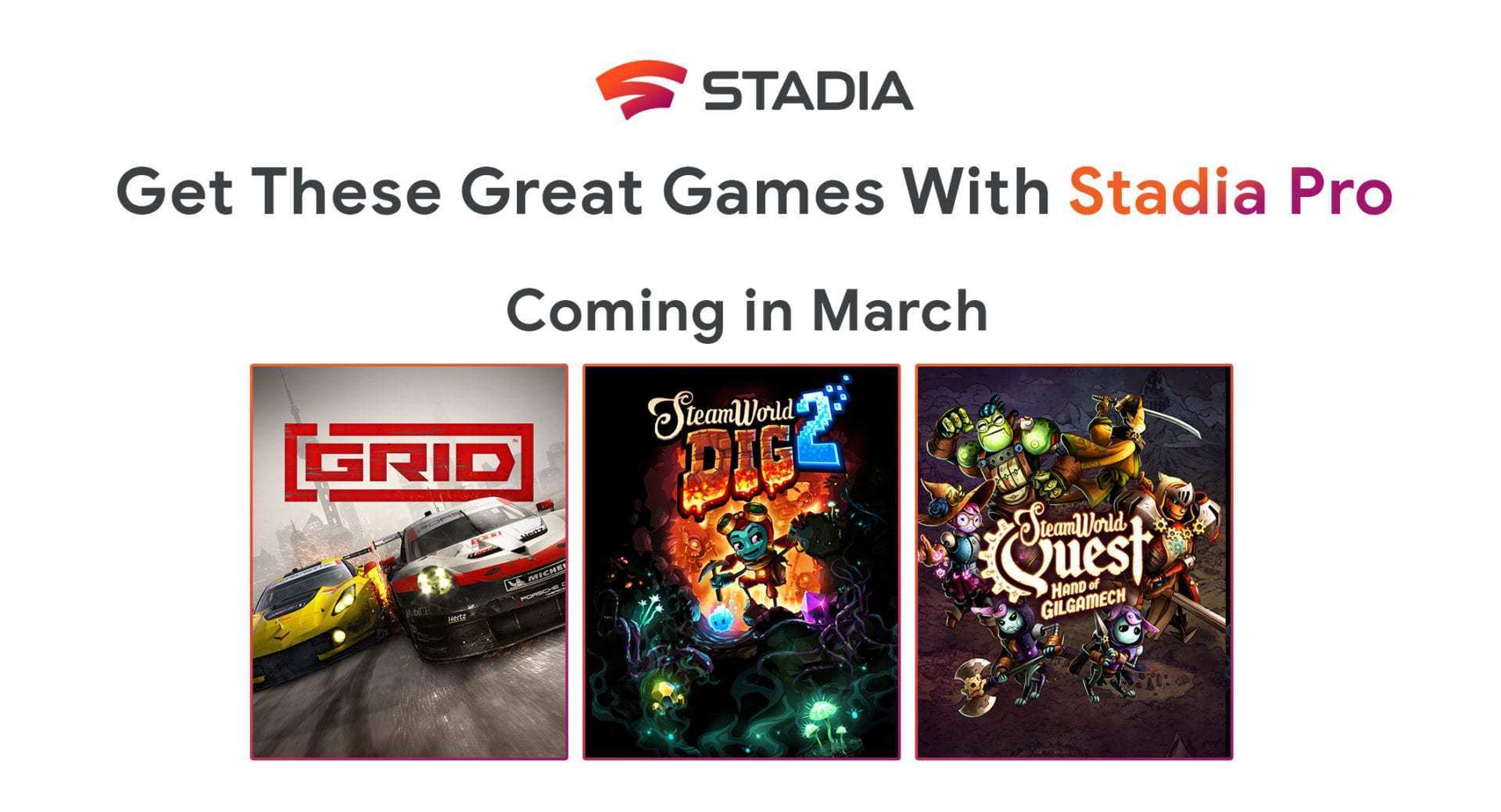 Miembros de Stadia Pro ahora recibirán 3 juegos gratis en Marzo
