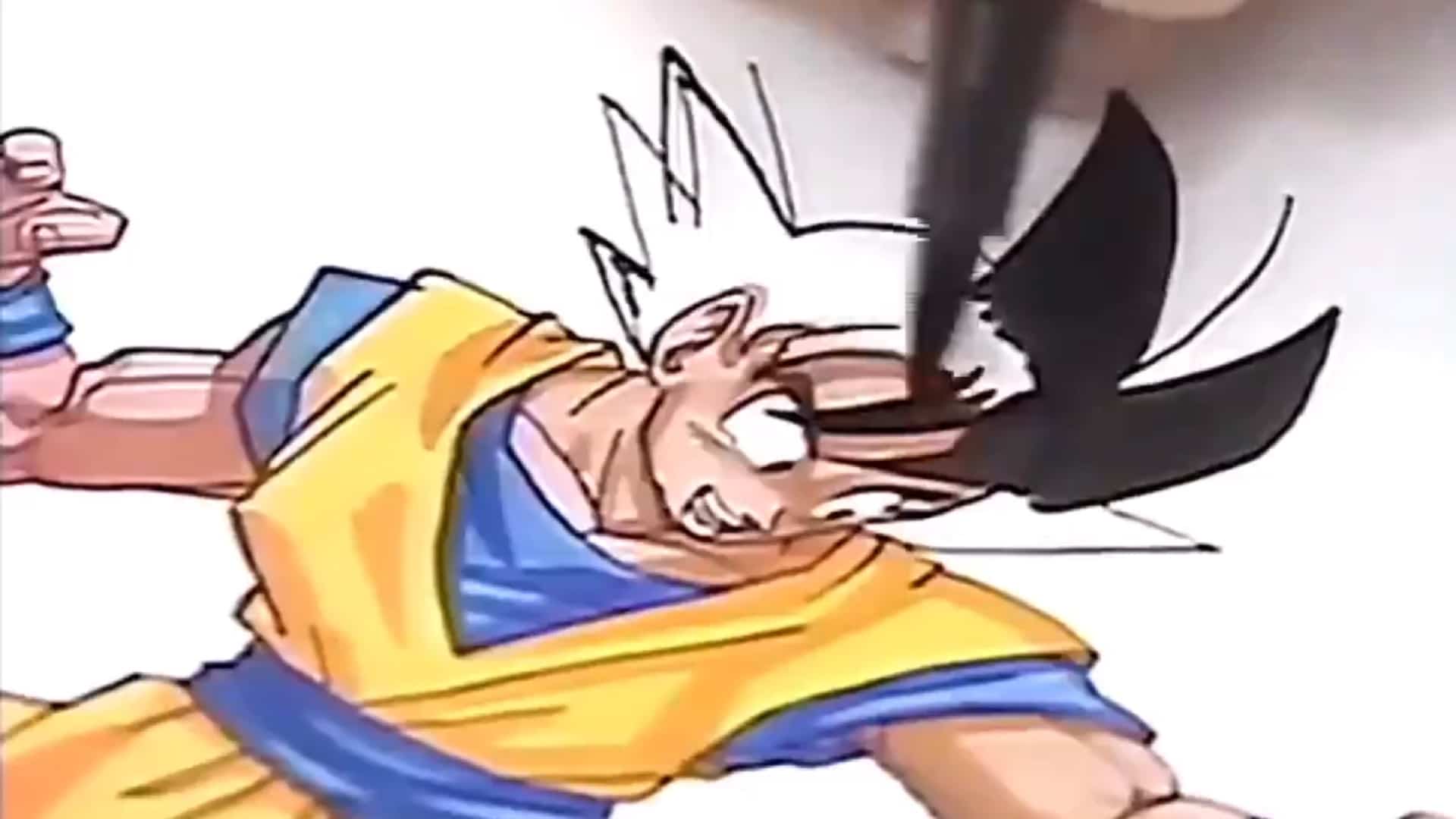 Impresionante video de Akira Toriyama dibujando a Goku a color