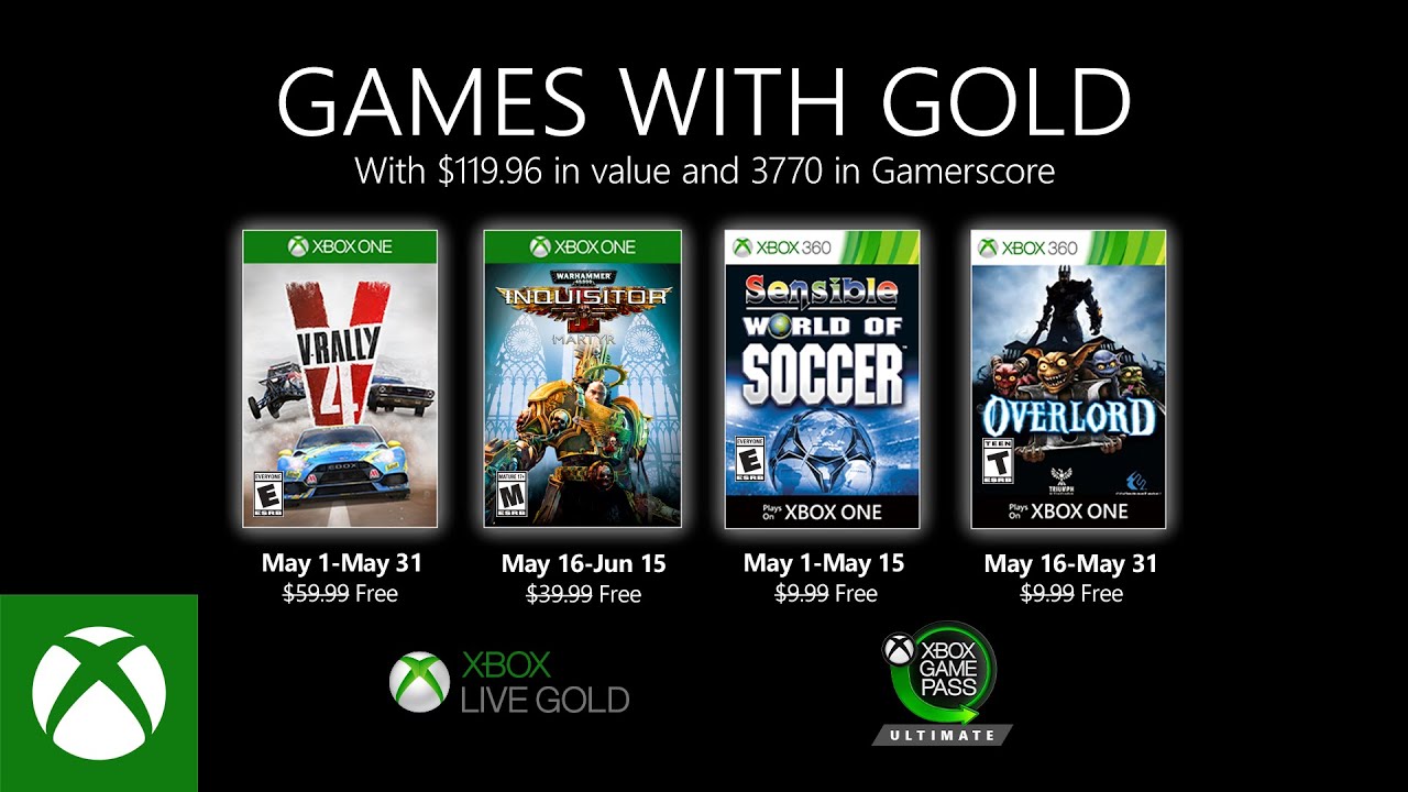 Conoce los Xbox Games With Gold para este mes Mayo 2020