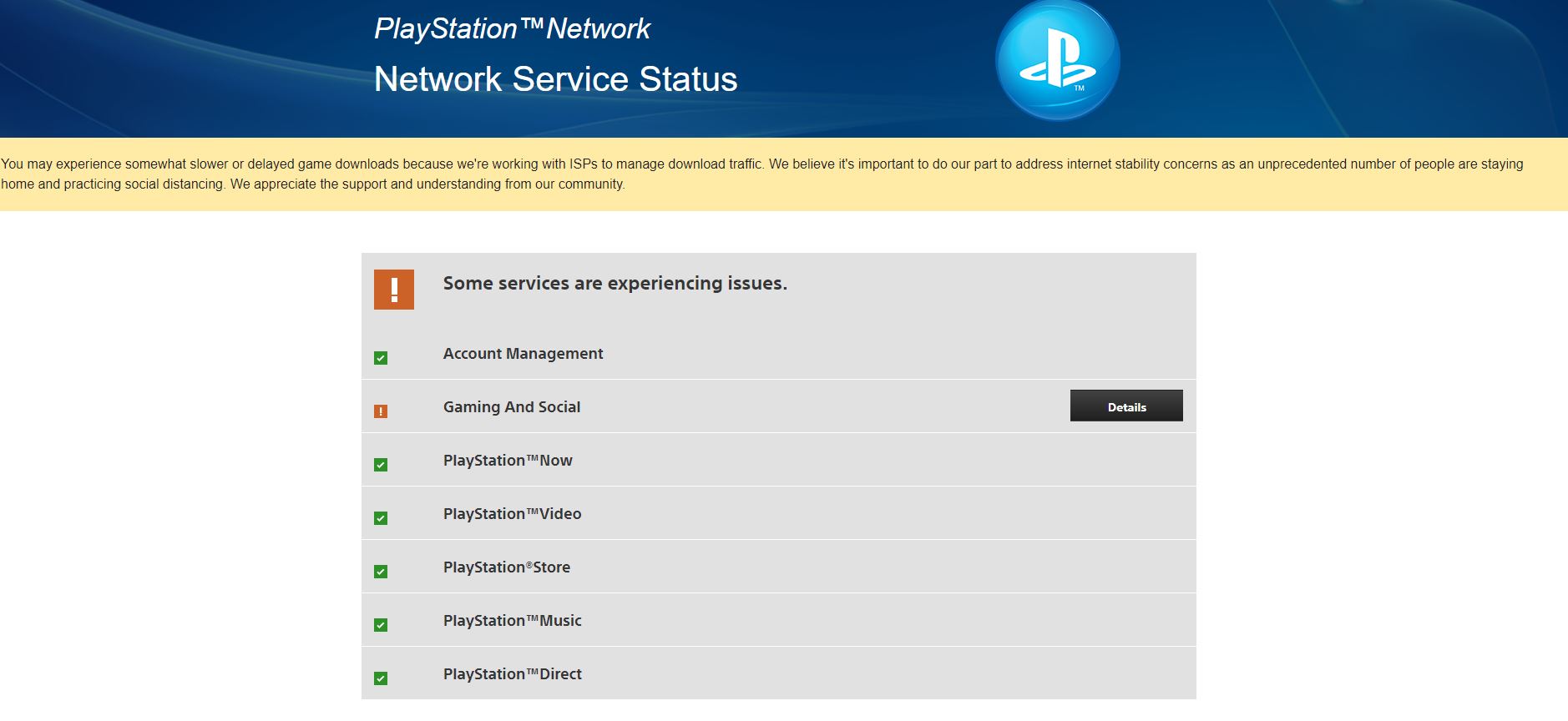 psn-playstation network down, status, GamerSRD