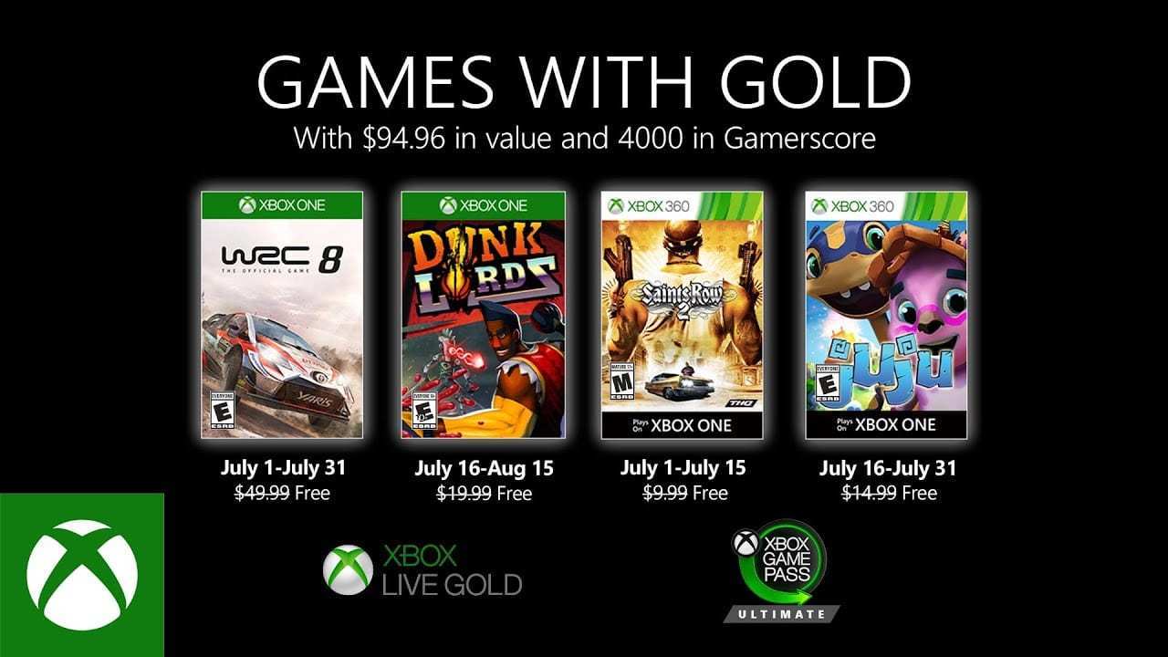 Conoce los Xbox Games With Gold para este mes de Julio 2020