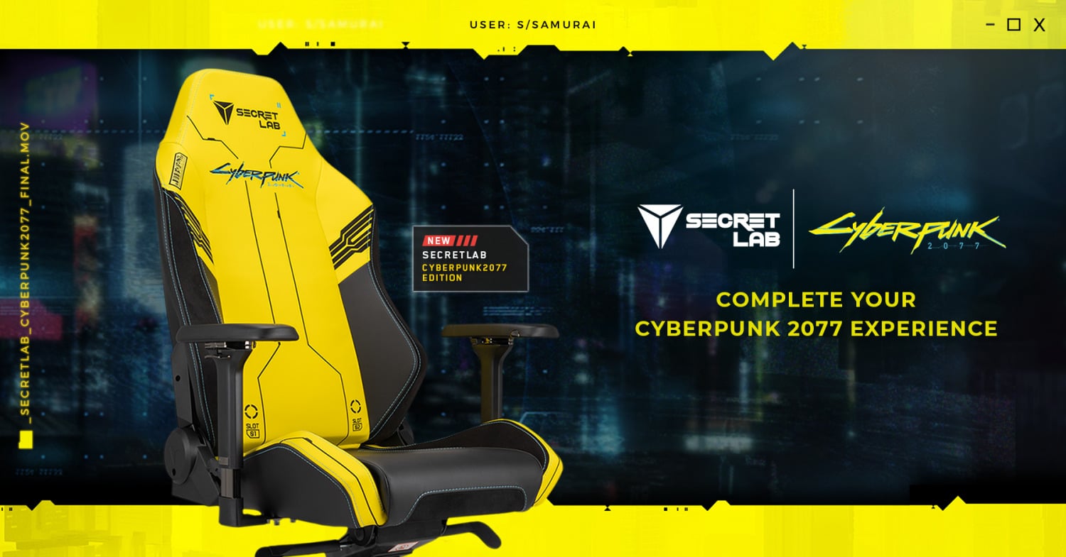 Secretlab lanza silla gaming edición limitada de Cyberpunk 2077