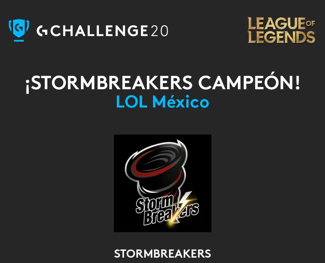 STORMBREAKER campeón nacional de League of Legends en el Logitech G Challenge 2020, GamersRD