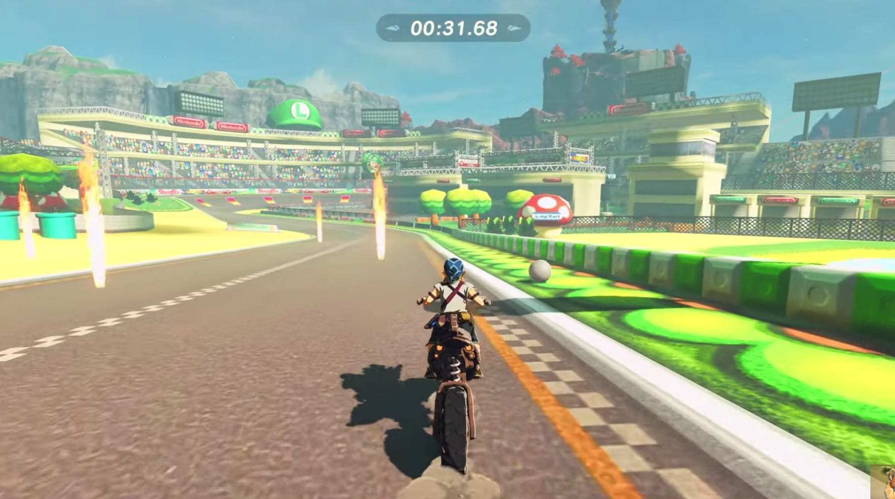 Zelda Breath of the Wild tiene un mod que agrega pistas de Mario Kart