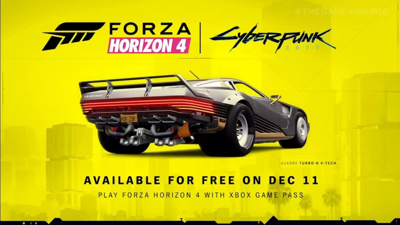 Cyberpunk 2077 Forza Horizon 4 Trailer (The Game Awards 2020), GamerSRD