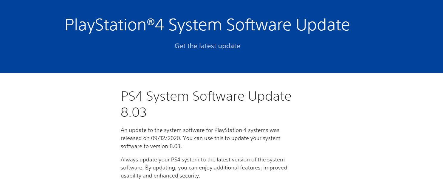 PS4, update software version 8.03, GamersRD