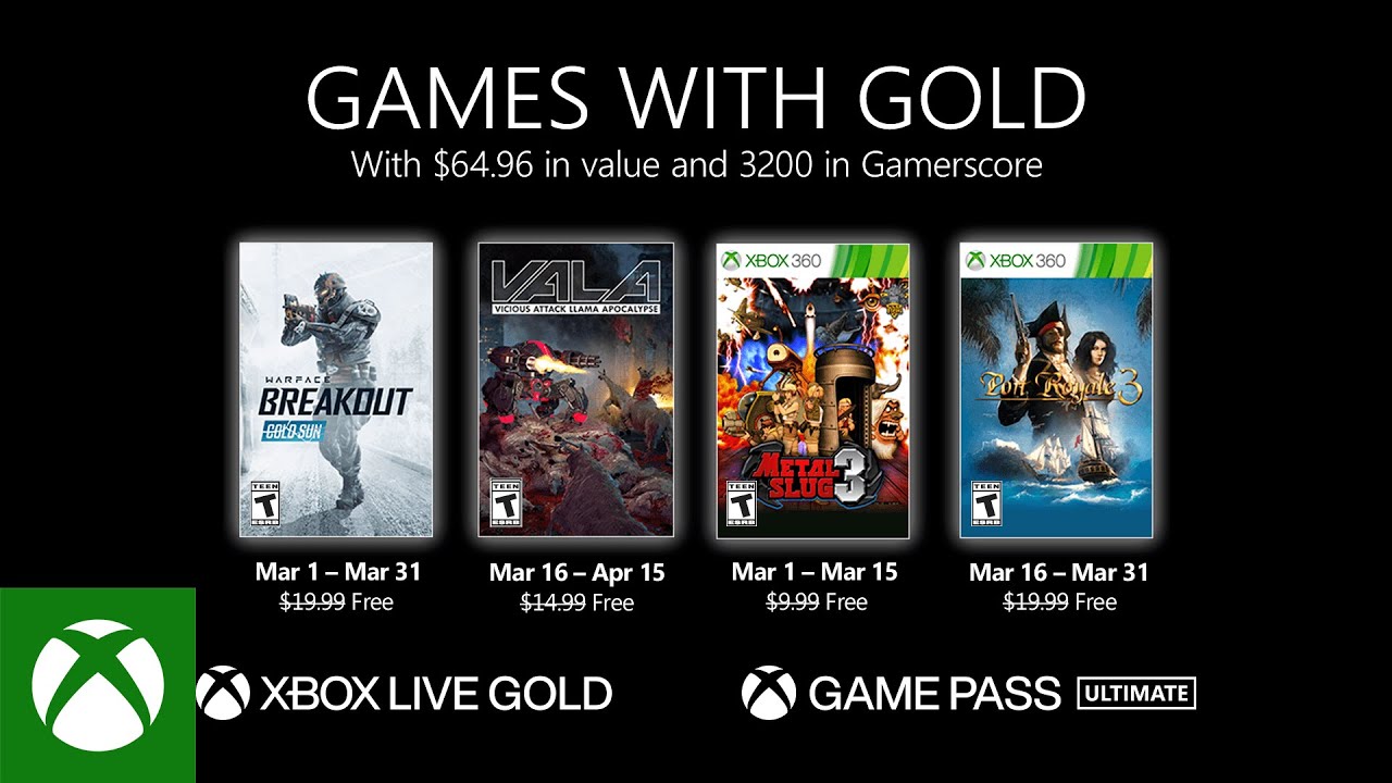Games with gold March 2021 - GamersRD