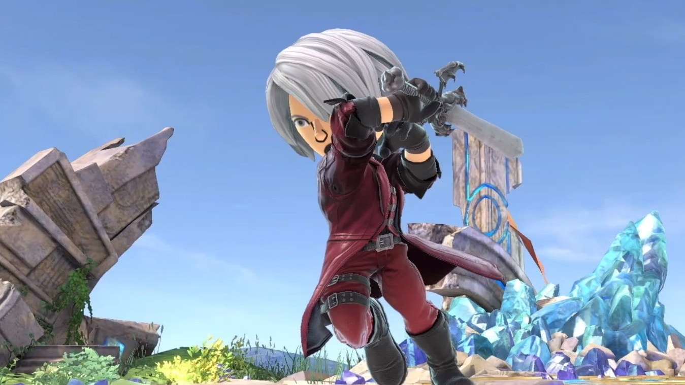 Dante como traje de Mii Fighter - Super Smash Bros U. - GamersRD