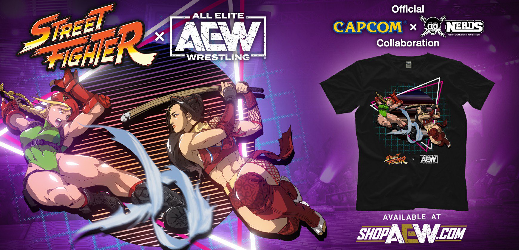 AEW Limited Merchandise crea un loco crossover de Street Fighter, GamersRD