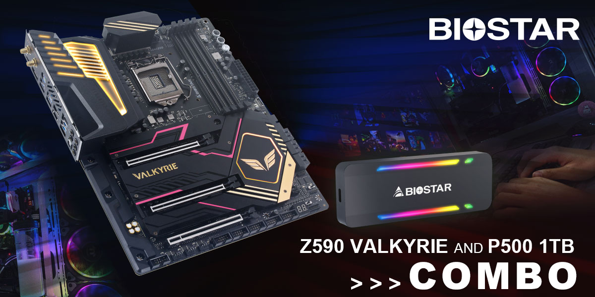 BIOSTAR presenta su nuevo motherboard Z590 Valkyrie y el SSD P500 1TB, GamersRD