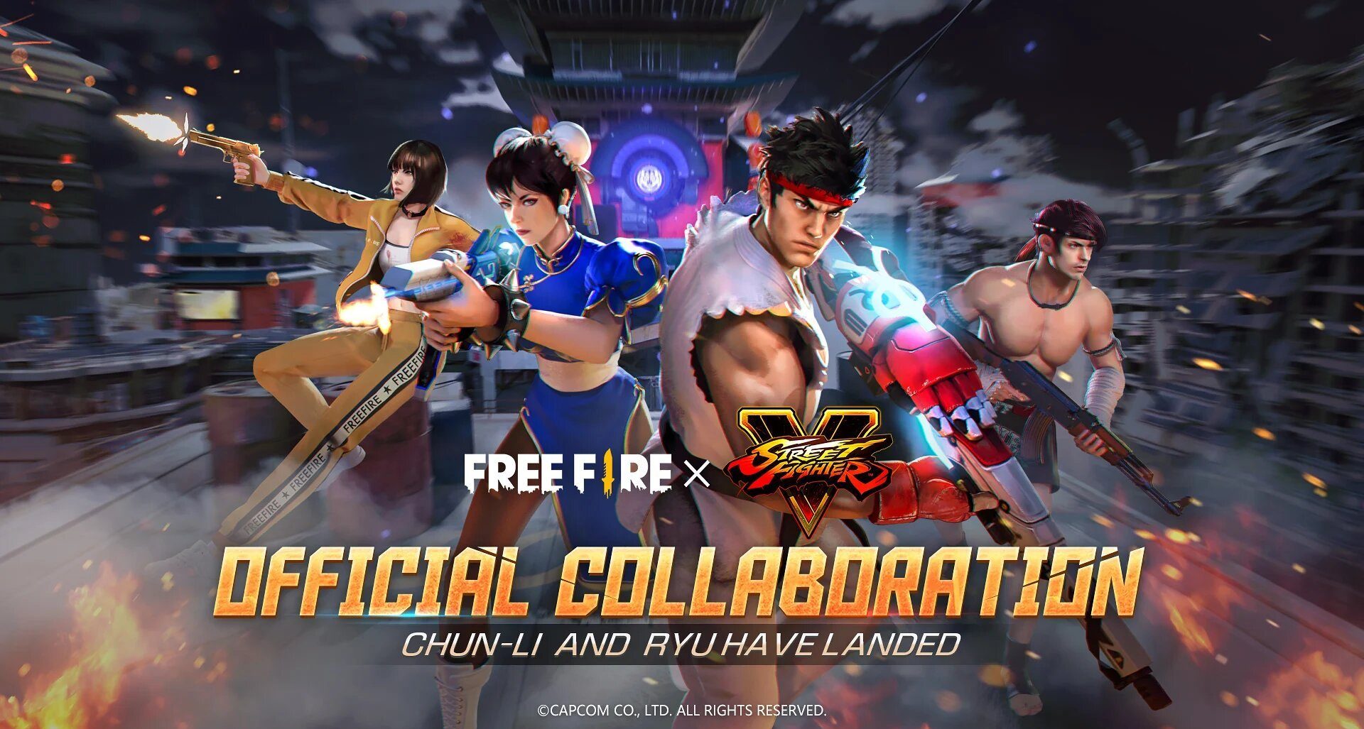 La colaboración de Free Fire y Street Fighter V ha comenzado oficialmente, GamersRD