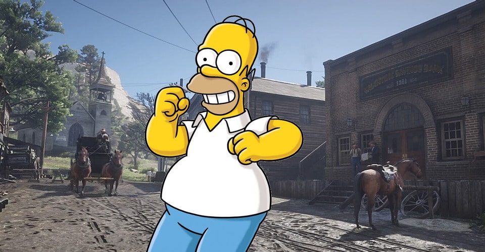 Un jugador de Red Dead Online crea a Homero Simpson en el juego, GamersRD