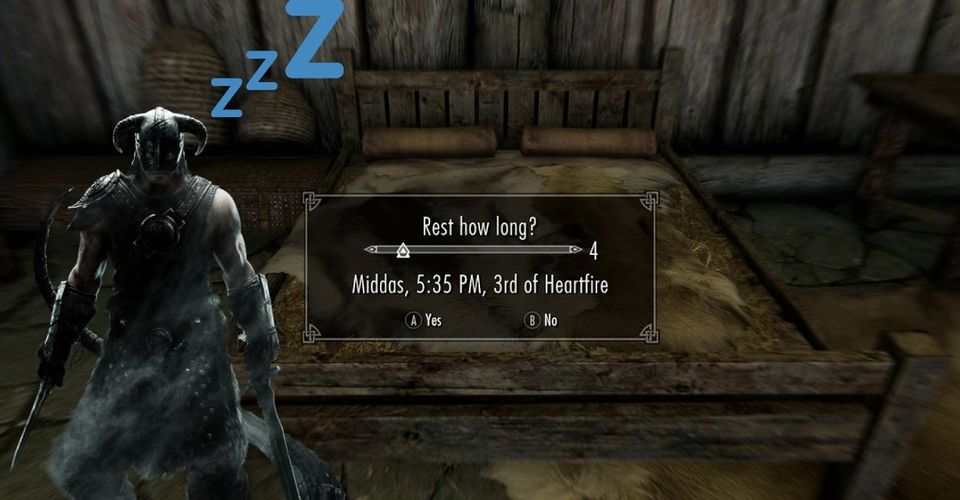 Un jugador de Skyrim pasa 1.000 días en el juego durmiendo sólo una vez, GamersRD