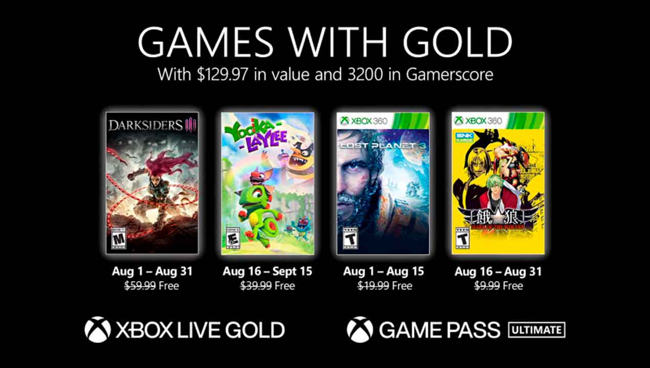 Xbox games with gold Agosto 2021, GamersRD