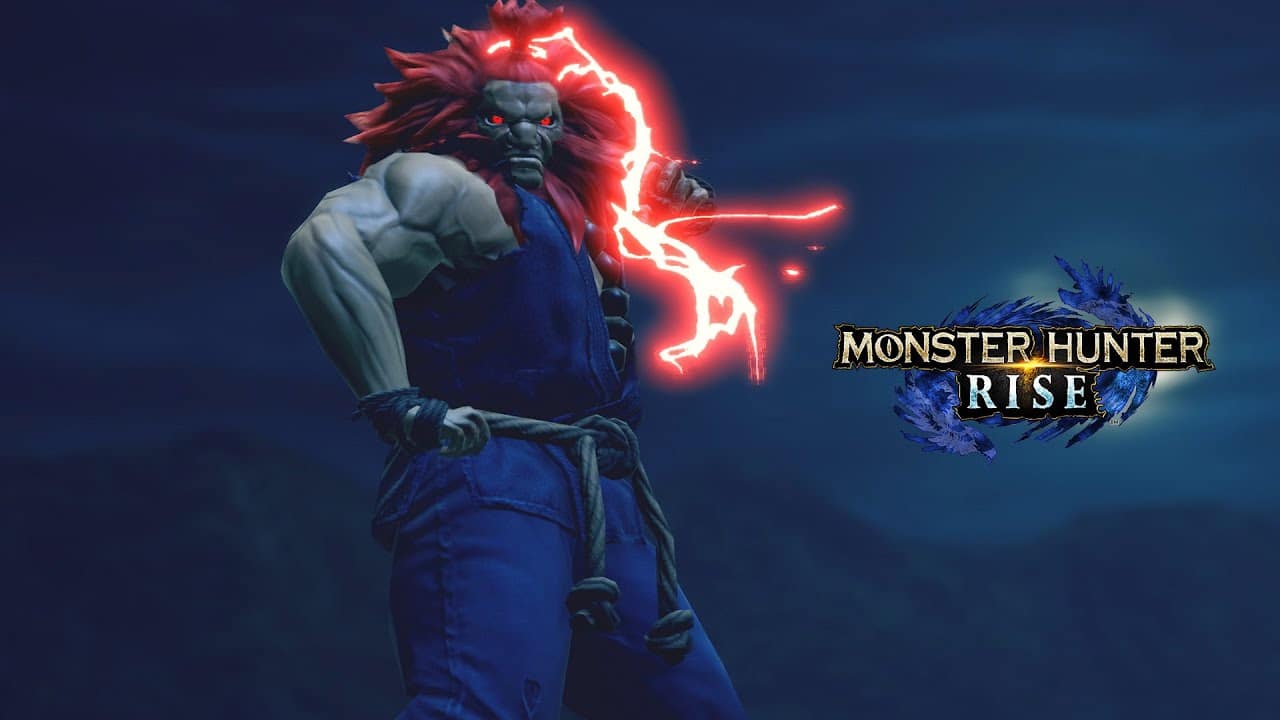 Akuma de Street Fighter 5 llega a Monster Hunter Rise